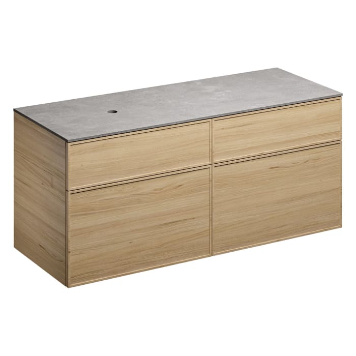 Alape Arkta Möbelmodul mit Trägerplatte 140 cm, Beckenposition links