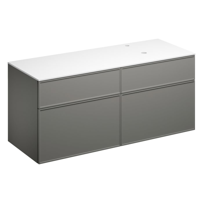 Alape Arkta Möbelmodul mit Trägerplatte 140 cm, Beckenposition rechts