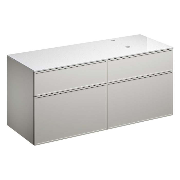 Alape Arkta Möbelmodul mit Trägerplatte 140 cm, Beckenposition rechts