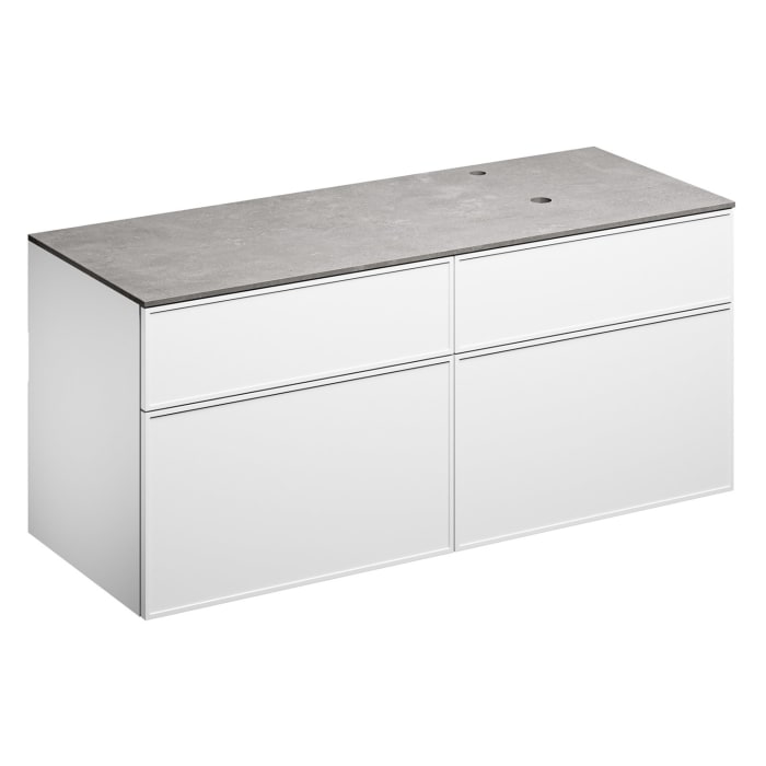 Alape Arkta Möbelmodul mit Trägerplatte 140 cm, Beckenposition rechts