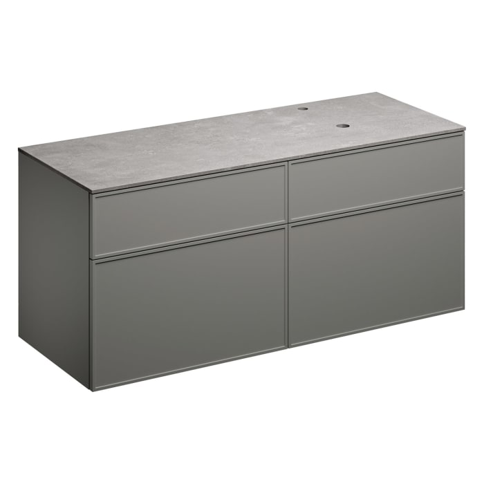 Alape Arkta Möbelmodul mit Trägerplatte 140 cm, Beckenposition rechts