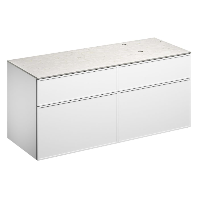 Alape Arkta Möbelmodul mit Trägerplatte 140 cm, Beckenposition rechts