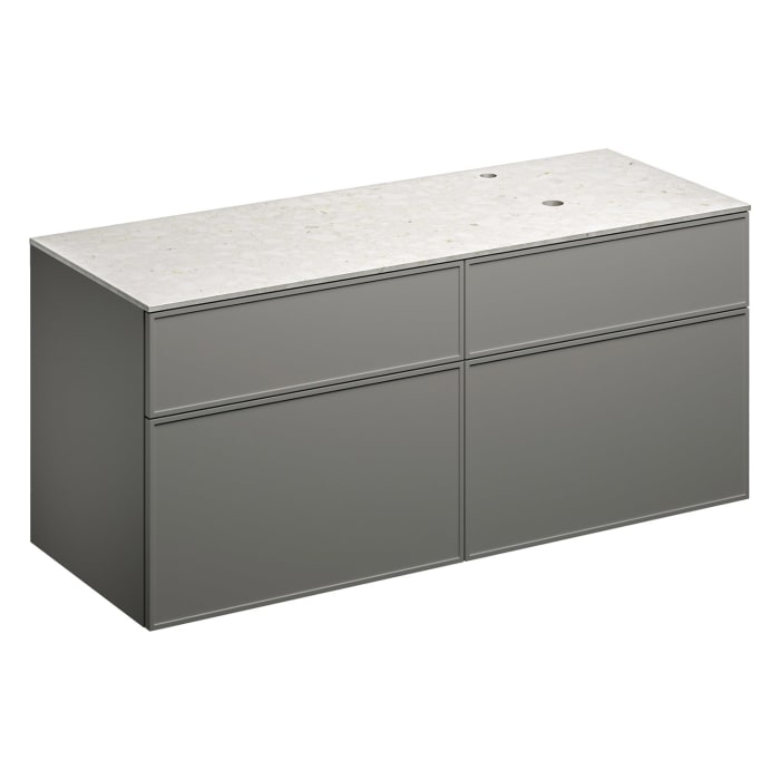 Alape Arkta Möbelmodul mit Trägerplatte 140 cm, Beckenposition rechts