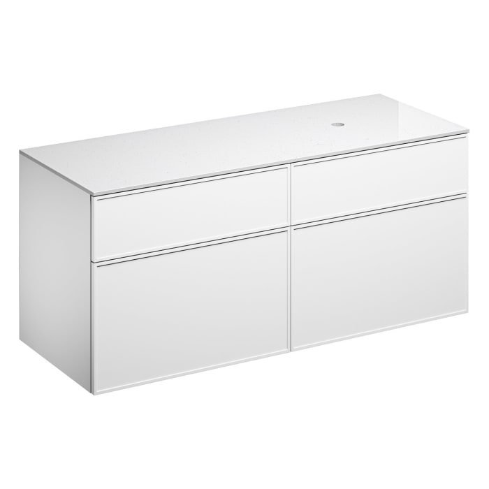 Alape Arkta Möbelmodul mit Trägerplatte 140 cm, Beckenposition rechts