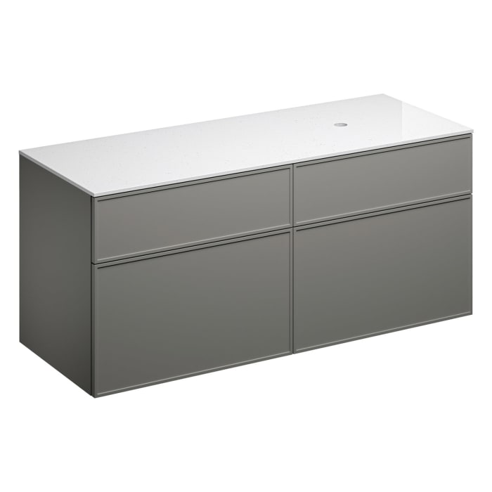 Alape Arkta Möbelmodul mit Trägerplatte 140 cm, Beckenposition rechts