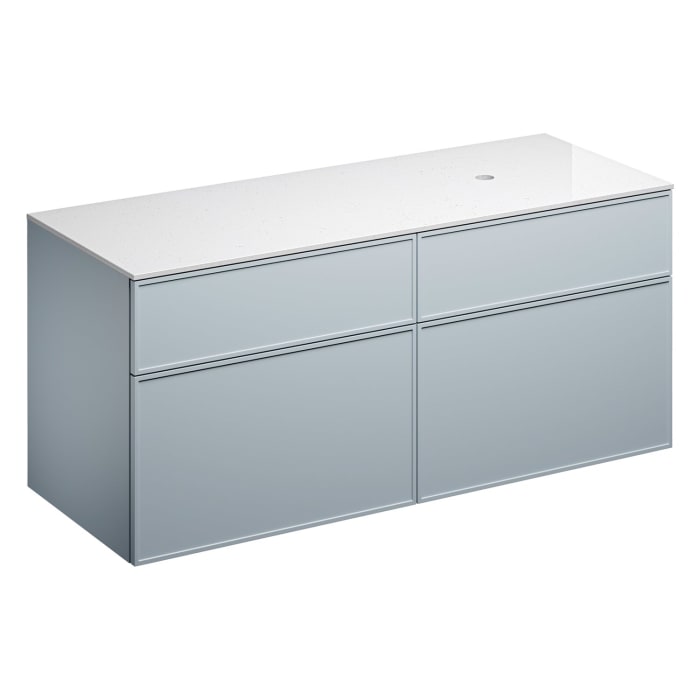 Alape Arkta Möbelmodul mit Trägerplatte 140 cm, Beckenposition rechts