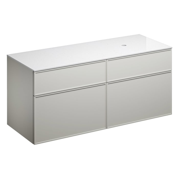 Alape Arkta Möbelmodul mit Trägerplatte 140 cm, Beckenposition rechts