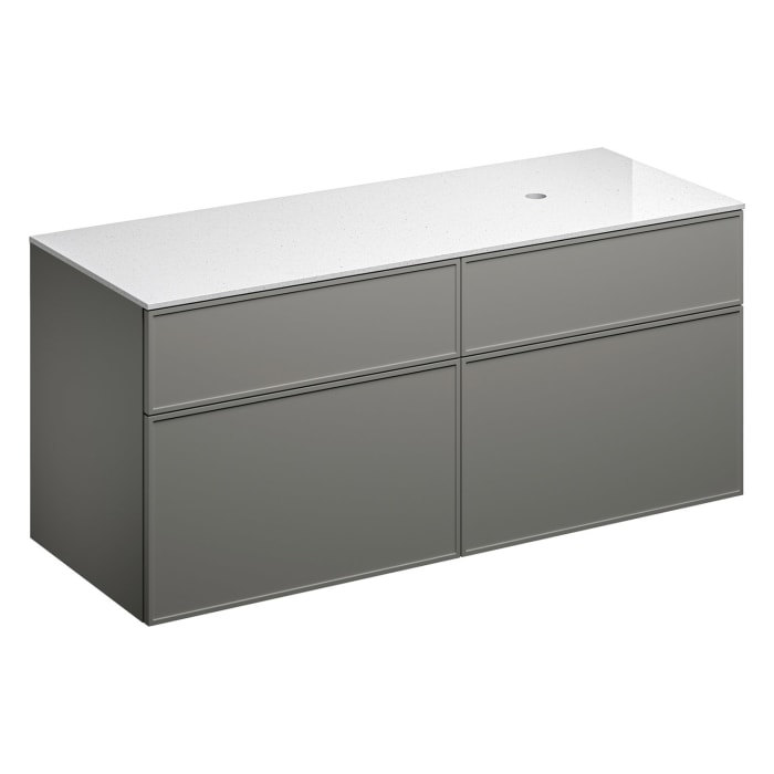 Alape Arkta Möbelmodul mit Trägerplatte 140 cm, Beckenposition rechts