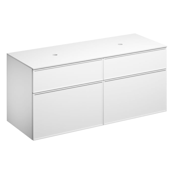 Alape Arkta Möbelmodul mit Trägerplatte 140 cm, Beckenposition links und rechts