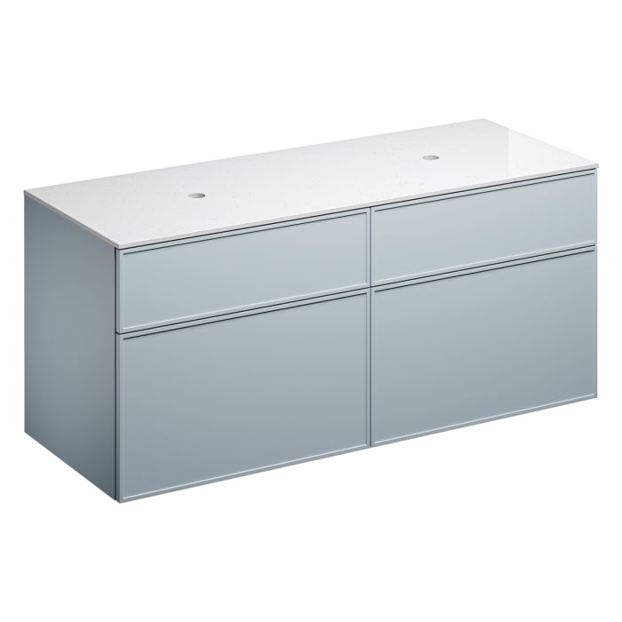 Alape Arkta Möbelmodul mit Trägerplatte 140 cm, Beckenposition links und rechts