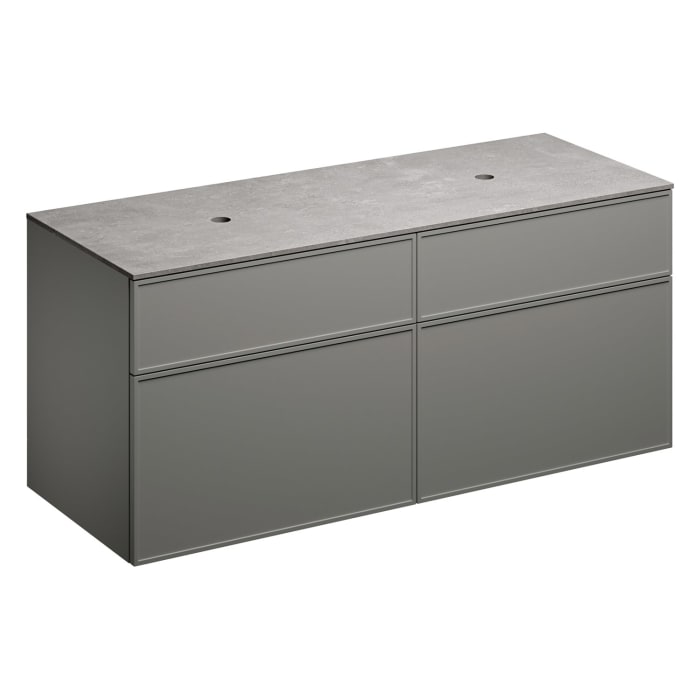 Alape Arkta Möbelmodul mit Trägerplatte 140 cm, Beckenposition links und rechts