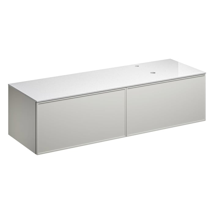 Alape Arkta Möbelmodul mit Trägerplatte 160 cm, Beckenposition rechts