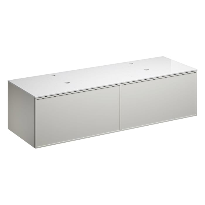 Alape Arkta Möbelmodul mit Trägerplatte 160 cm, Beckenposition links und rechts