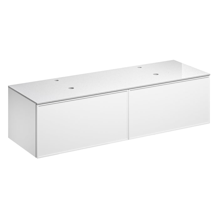 Alape Arkta Möbelmodul mit Trägerplatte 160 cm, Beckenposition links und rechts