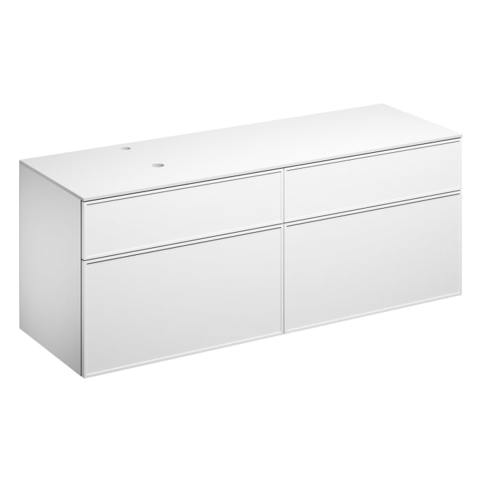 Alape Arkta Möbelmodul mit Trägerplatte 160 cm, Beckenposition links