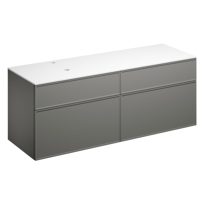 Alape Arkta Möbelmodul mit Trägerplatte 160 cm, Beckenposition links