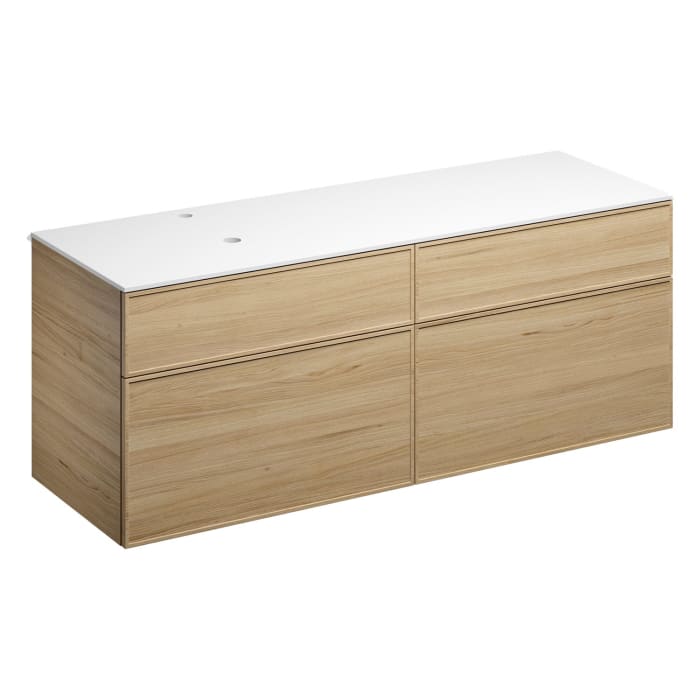 Alape Arkta Möbelmodul mit Trägerplatte 160 cm, Beckenposition links