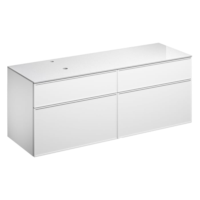 Alape Arkta Möbelmodul mit Trägerplatte 160 cm, Beckenposition links