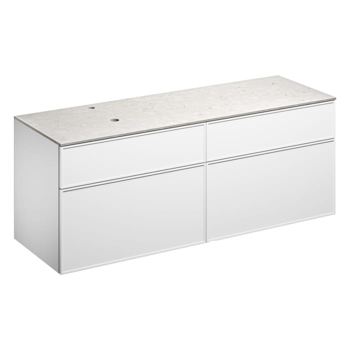 Alape Arkta Möbelmodul mit Trägerplatte 160 cm, Beckenposition links