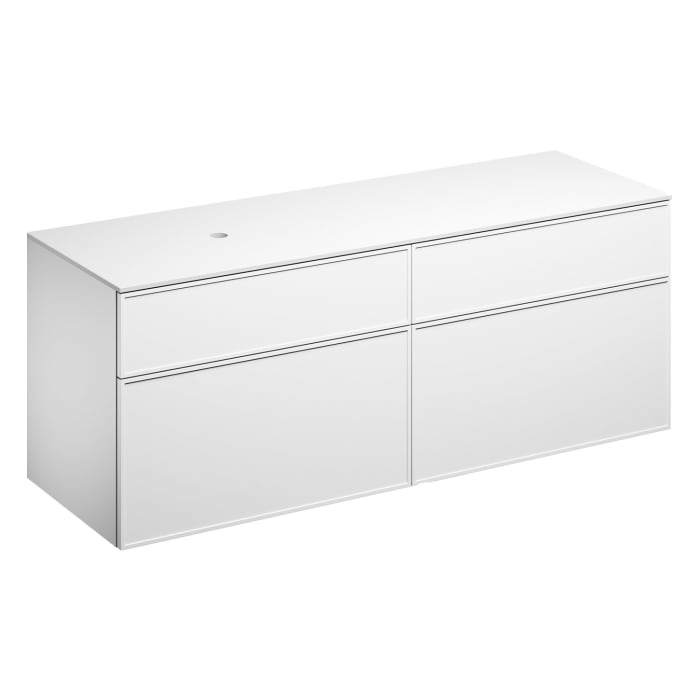 Alape Arkta Möbelmodul mit Trägerplatte 160 cm, Beckenposition links