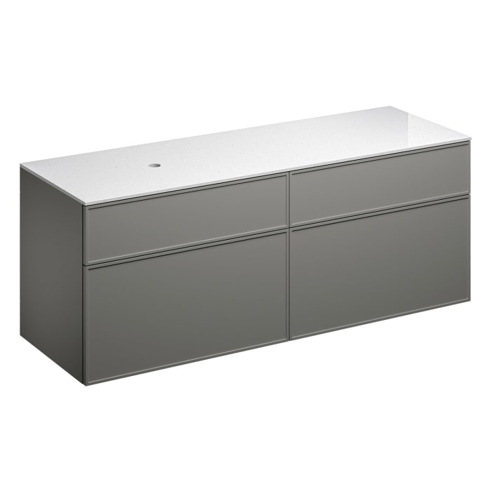 Alape Arkta Möbelmodul mit Trägerplatte 160 cm, Beckenposition links