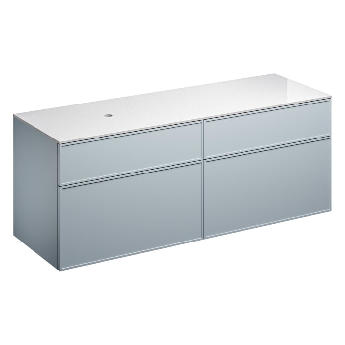 Alape Arkta Möbelmodul mit Trägerplatte 160 cm, Beckenposition links