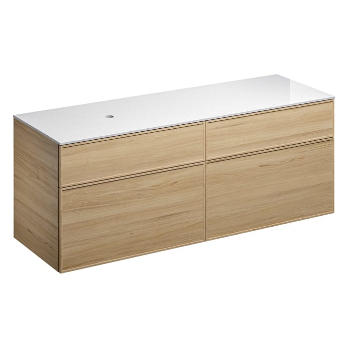 Alape Arkta Möbelmodul mit Trägerplatte 160 cm, Beckenposition links