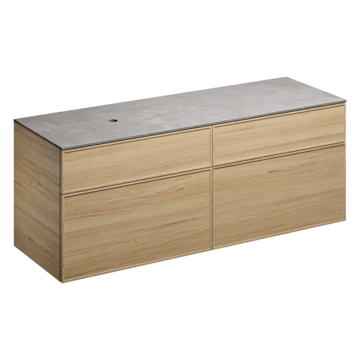 Alape Arkta Möbelmodul mit Trägerplatte 160 cm, Beckenposition links