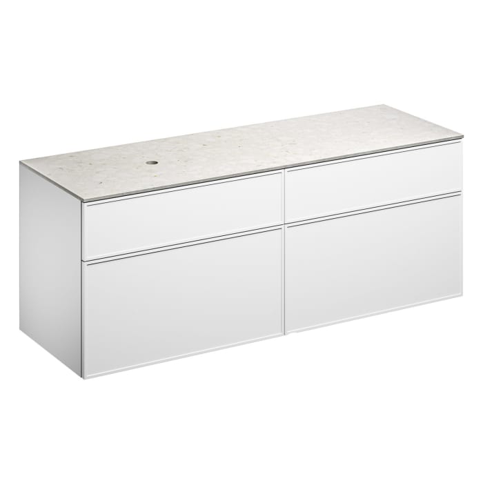 Alape Arkta Möbelmodul mit Trägerplatte 160 cm, Beckenposition links