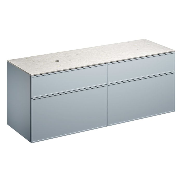 Alape Arkta Möbelmodul mit Trägerplatte 160 cm, Beckenposition links