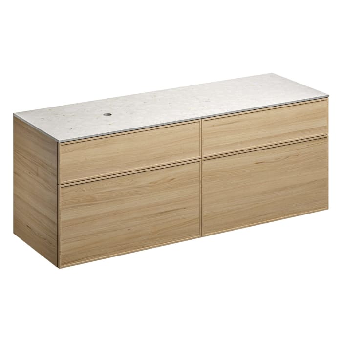 Alape Arkta Möbelmodul mit Trägerplatte 160 cm, Beckenposition links