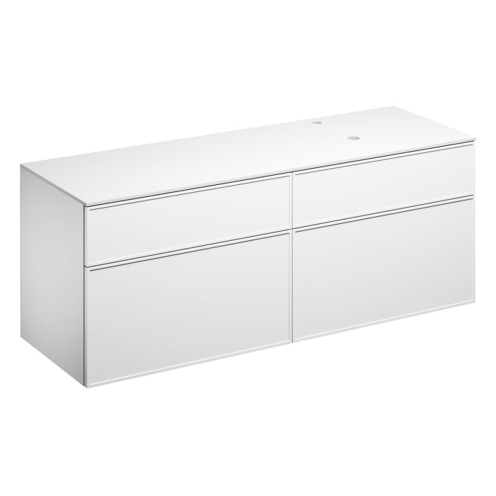 Alape Arkta Möbelmodul mit Trägerplatte 160 cm, Beckenposition rechts