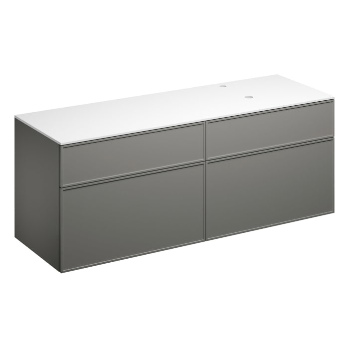 Alape Arkta Möbelmodul mit Trägerplatte 160 cm, Beckenposition rechts