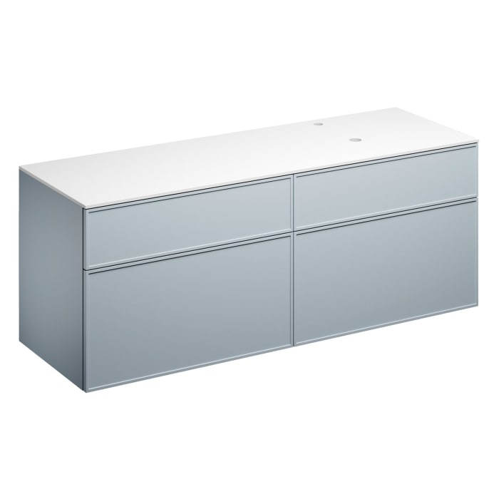 Alape Arkta Möbelmodul mit Trägerplatte 160 cm, Beckenposition rechts