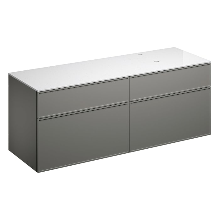 Alape Arkta Möbelmodul mit Trägerplatte 160 cm, Beckenposition rechts