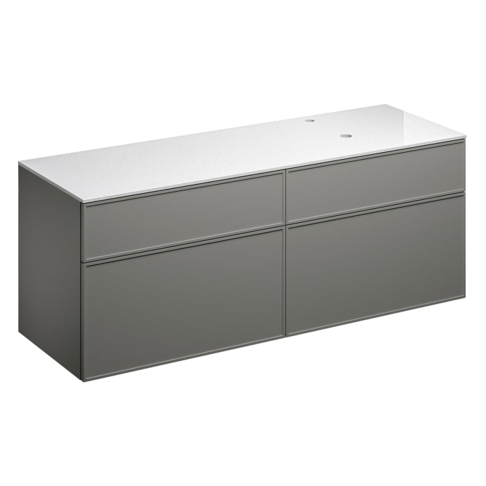 Alape Arkta Möbelmodul mit Trägerplatte 160 cm, Beckenposition rechts