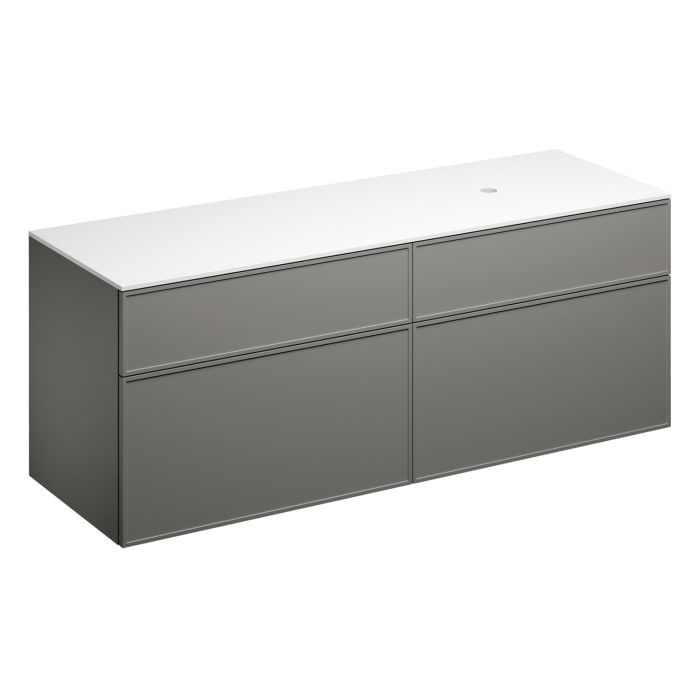 Alape Arkta Möbelmodul mit Trägerplatte 160 cm, Beckenposition rechts