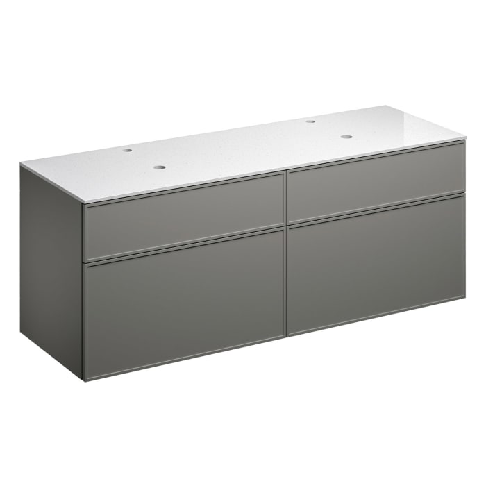 Alape Arkta Möbelmodul mit Trägerplatte 160 cm, Beckenposition links und rechts