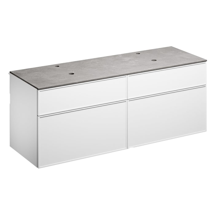 Alape Arkta Möbelmodul mit Trägerplatte 160 cm, Beckenposition links und rechts