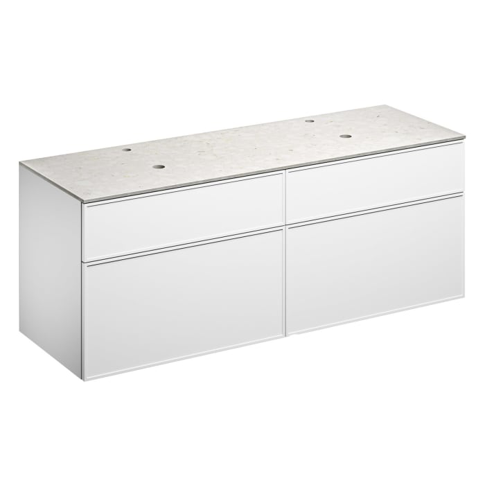 Alape Arkta Möbelmodul mit Trägerplatte 160 cm, Beckenposition links und rechts