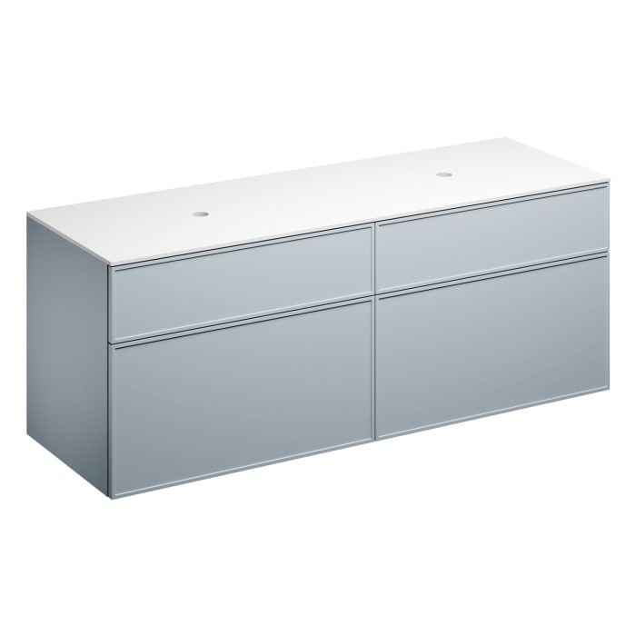 Alape Arkta Möbelmodul mit Trägerplatte 160 cm, Beckenposition links und rechts