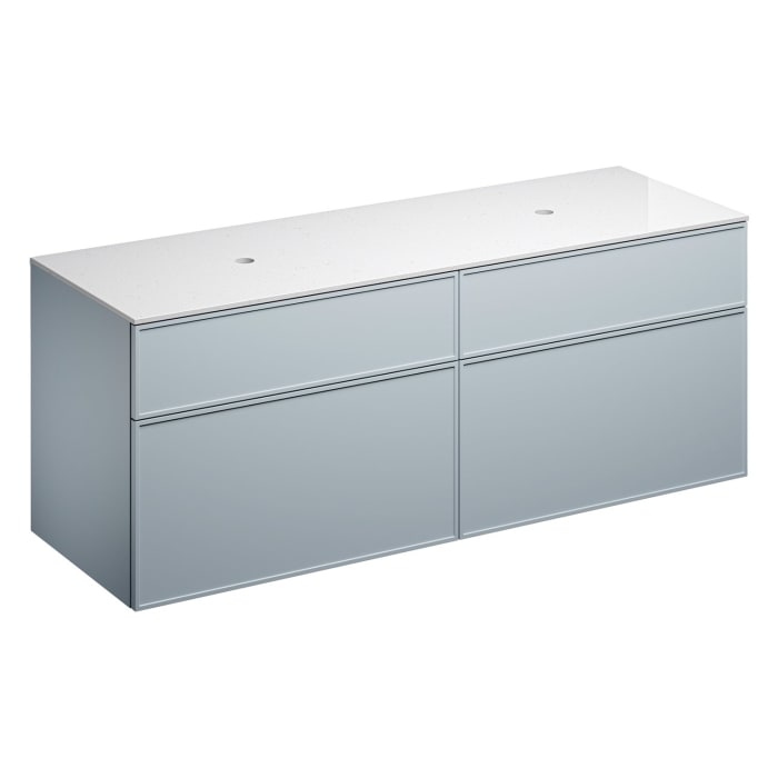 Alape Arkta Möbelmodul mit Trägerplatte 160 cm, Beckenposition links und rechts