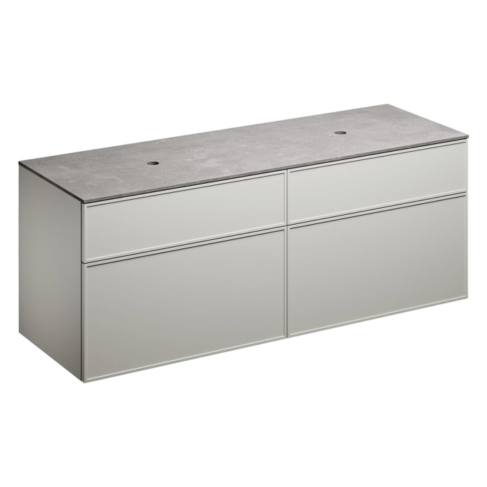 Alape Arkta Möbelmodul mit Trägerplatte 160 cm, Beckenposition links und rechts