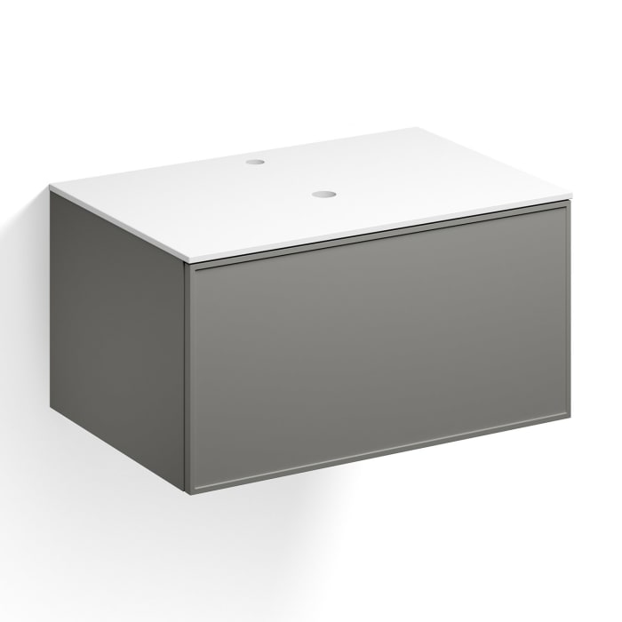 Alape Arkta Möbelmodul mit Trägerplatte 80 cm, Beckenposition mittig