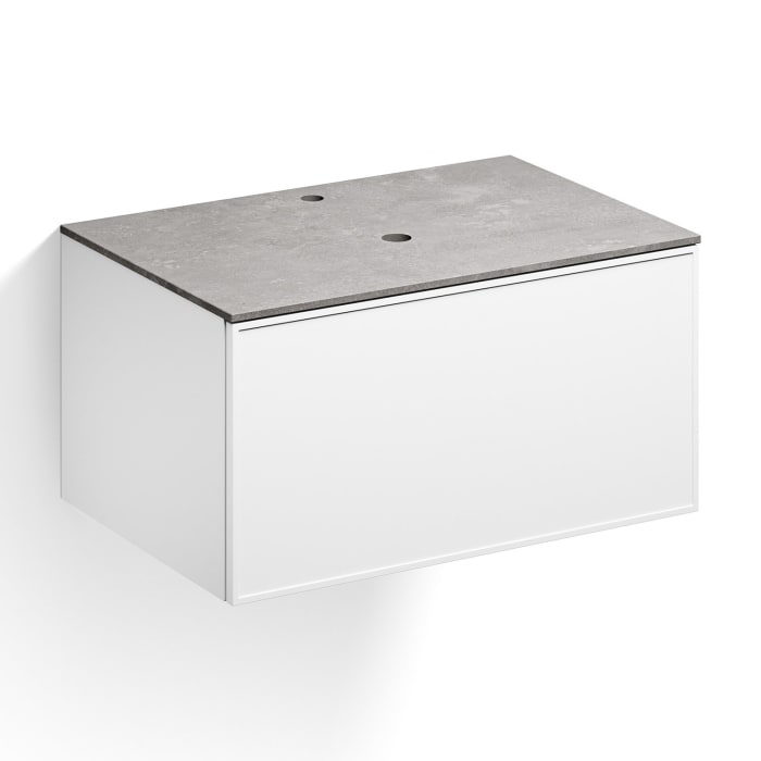 Alape Arkta Möbelmodul mit Trägerplatte 80 cm, Beckenposition mittig