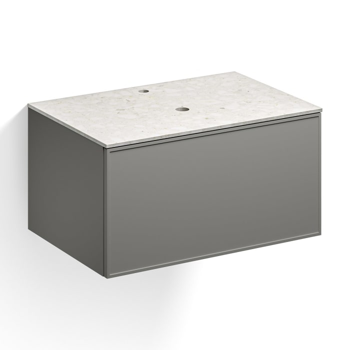 Alape Arkta Möbelmodul mit Trägerplatte 80 cm, Beckenposition mittig