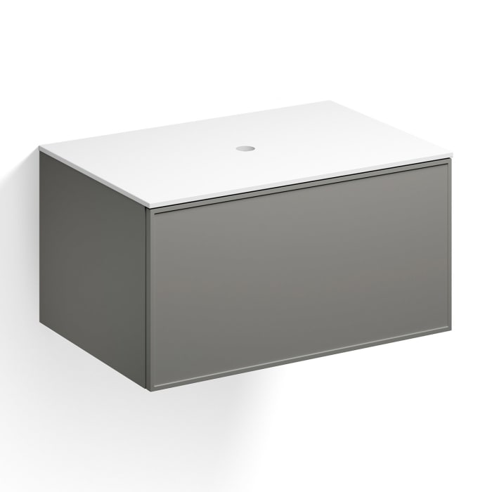 Alape Arkta Möbelmodul mit Trägerplatte 80 cm, Beckenposition mittig