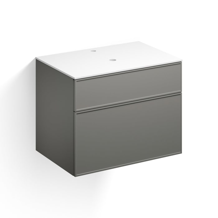 Alape Arkta Möbelmodul mit Trägerplatte 80 cm, Beckenposition mittig