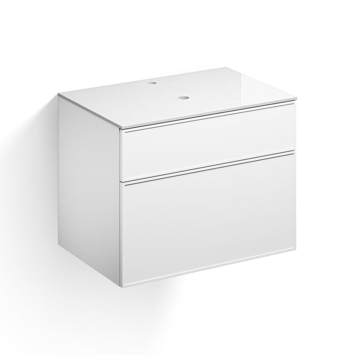 Alape Arkta Möbelmodul mit Trägerplatte 80 cm, Beckenposition mittig