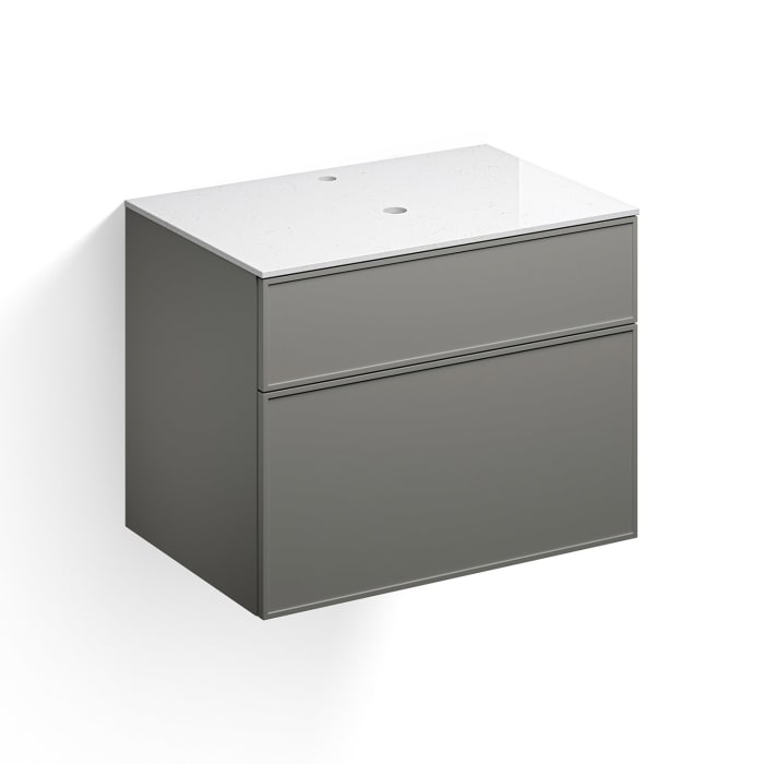 Alape Arkta Möbelmodul mit Trägerplatte 80 cm, Beckenposition mittig